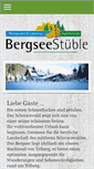 Mobile Screenshot of bergseestueble.com